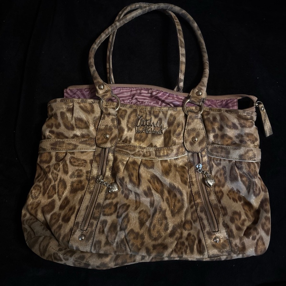 Kathy Van Zeeland Leopard Print Shoulder Bag